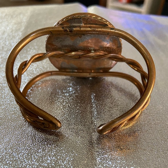 Agate set in Copper Cuff🧡 - Picture 4 of 5